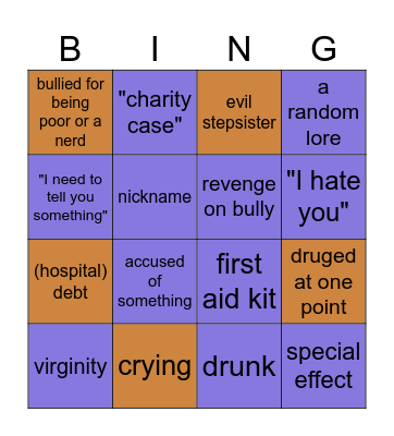 Bingo Drama Bingo Card