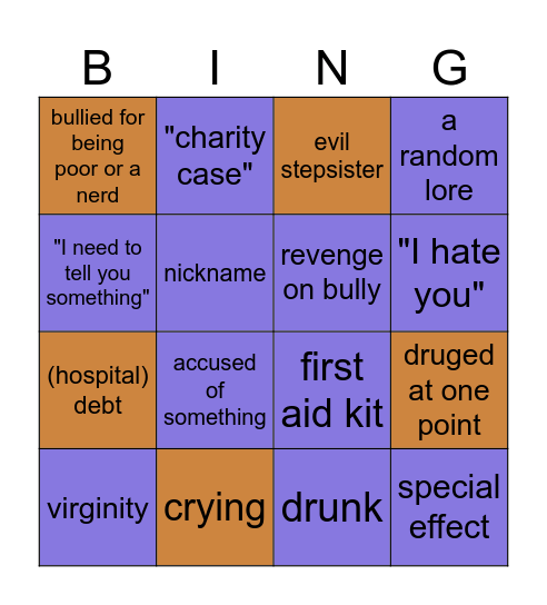 Bingo Drama Bingo Card