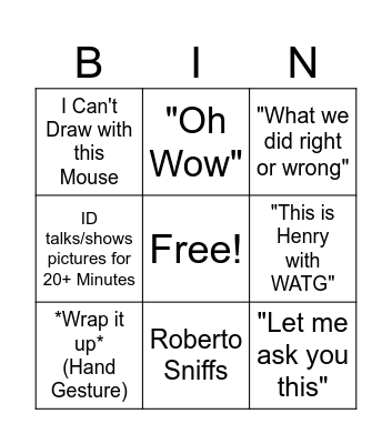 Meeting Bingo Card