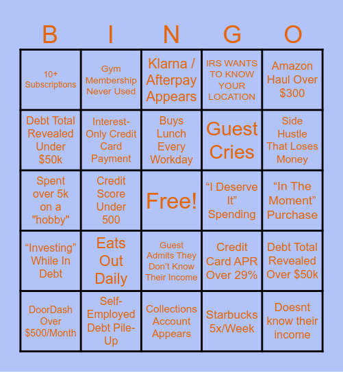 Financial Audit Bingo! Bingo Card