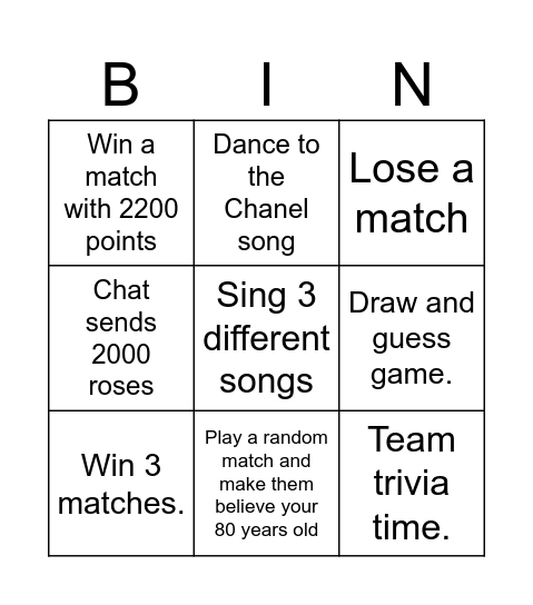 Pyo’s 200 days Bingo Card