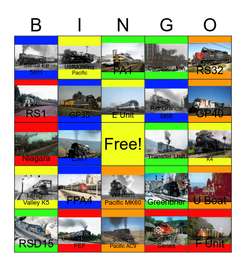 Diesel Engines that I would like to design one day Bingo Card