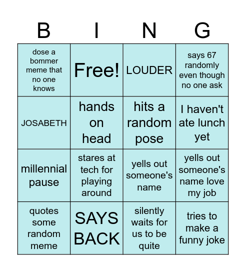 Ms.Bryant Bingo Card