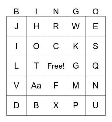 Test Bingo Card