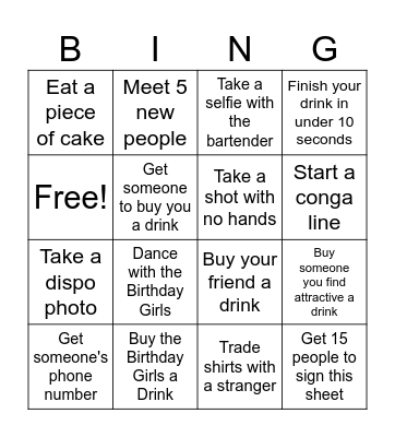 22 Bingo Card