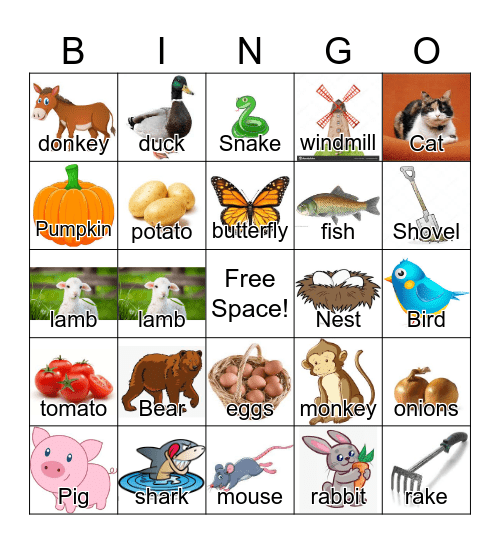 FARM Bingo Card