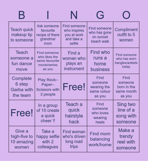 WOMEN'S DAY SPECIAL Bingo Card
