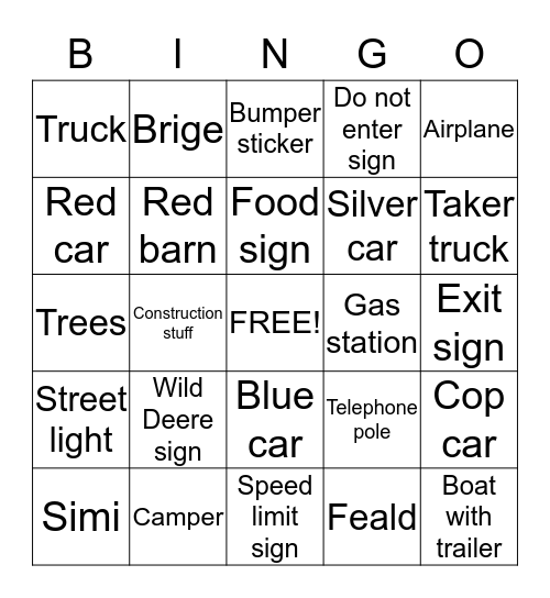 Auto bingo Card