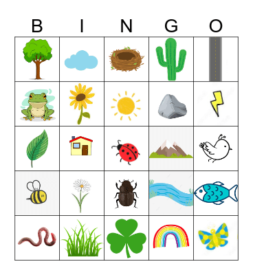 Nature Bingo Card