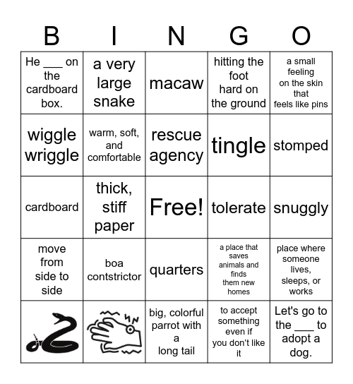 A Borrowed Bunny Bingo Card