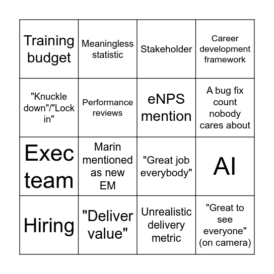Bingo Card