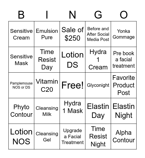 YONKA BINGO Card