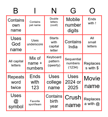 BRUTE FORCE Bingo Card