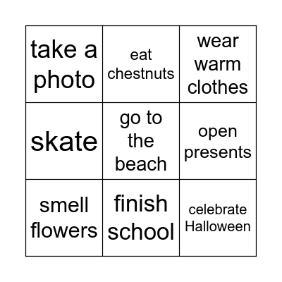 GMF2 unit 6 Bingo Card