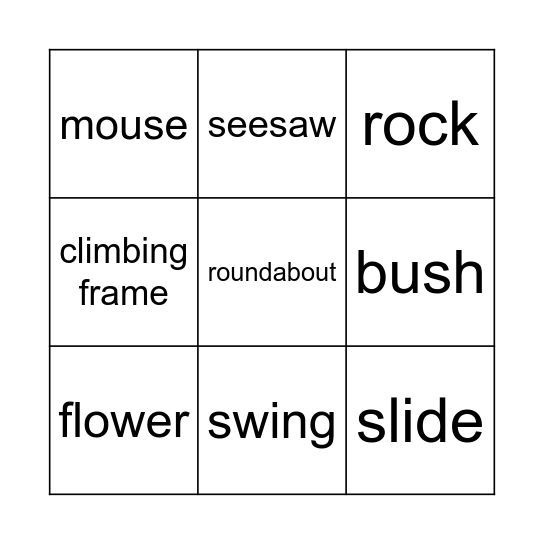 gmf1 Bingo Card