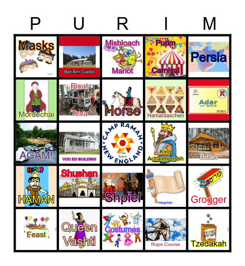 TIKVAH'S PURIM BINGO 2026 Bingo Card