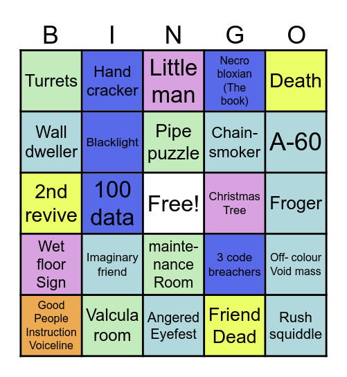 Pressure bingo Card