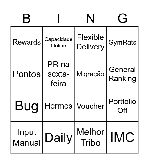 MONTHLY Bingo Card