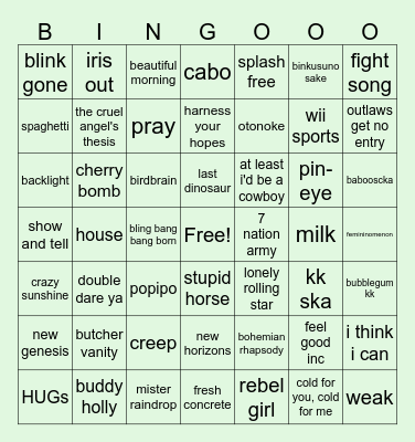 olimke 2026 Bingo Card