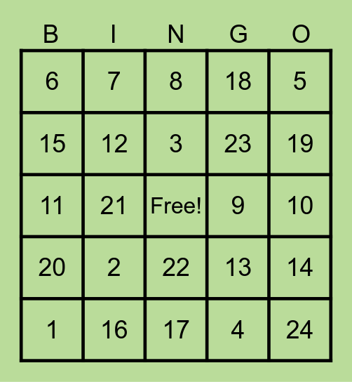 PRI Easter Bingo Card