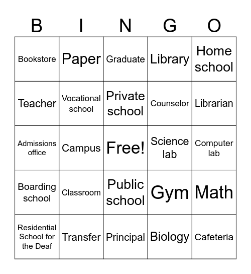 TWA Unit 2 Bingo Card