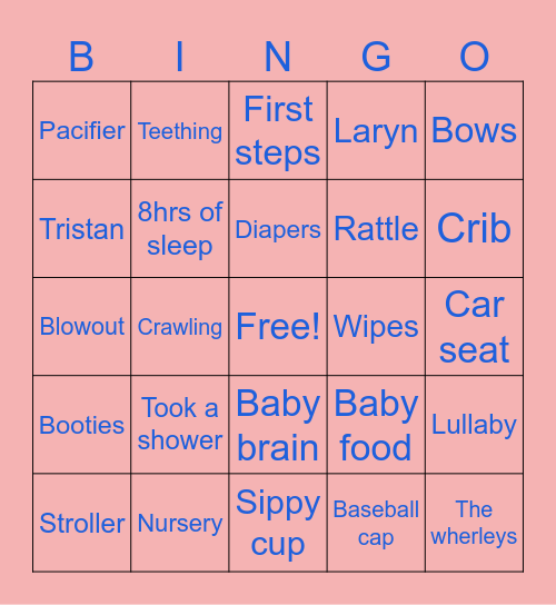 Am I a girl or a Boy? Bingo Card