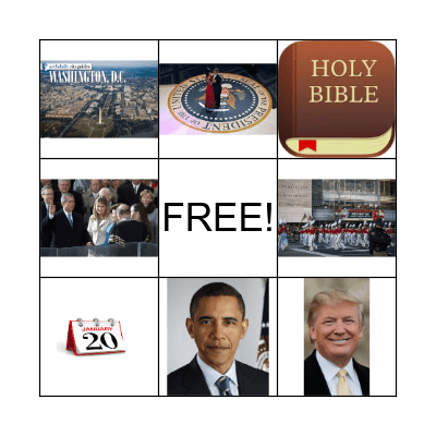 Inauguration Day Bingo Card
