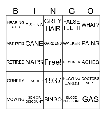 80TH BIRTHDAY Bingo Card