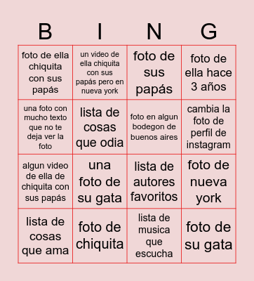 CLARI BINGO Card