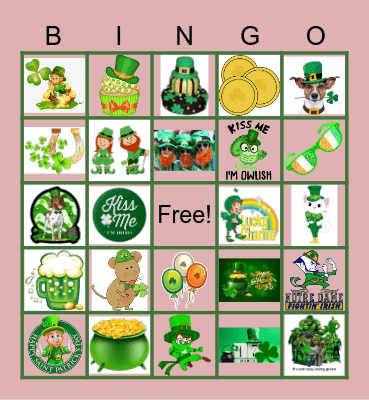 Happy St. Patricks Day Bingo Card