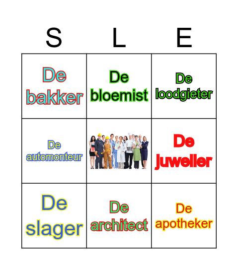 BEROEPNBINGO! Bingo Card