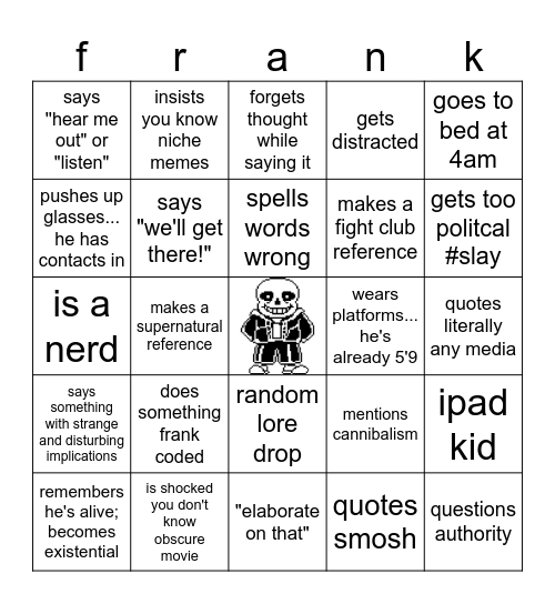 really cool criminal Bingo Card