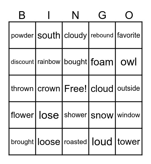 SECOND GRADE Bingo Card