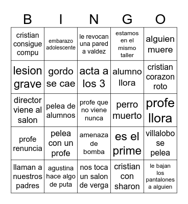 bingo de 5°3 en 2026 Bingo Card