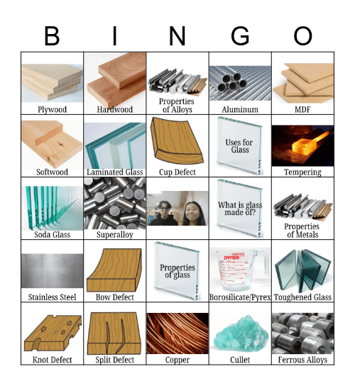Design Tech 4.2 A to C Bingo Card