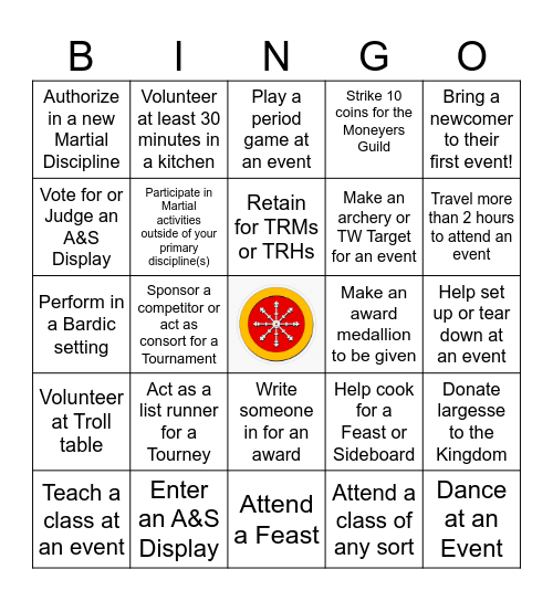 AE Bingo Card
