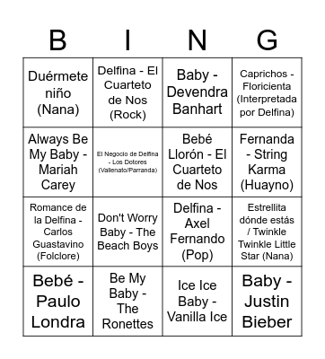Esperando a Delfi Bingo Card