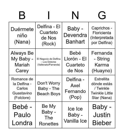 Esperando a Delfi Bingo Card