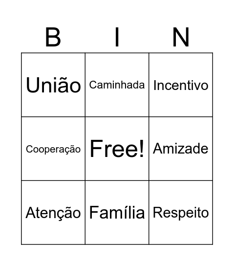 Povoado de São Vicente Bingo Card