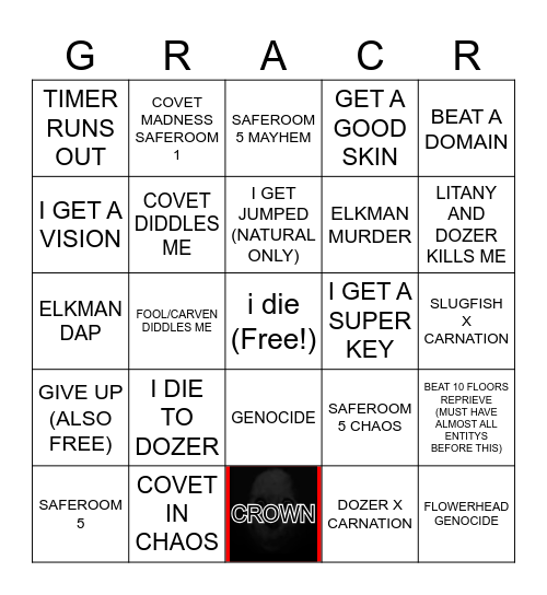 grace Bingo Card