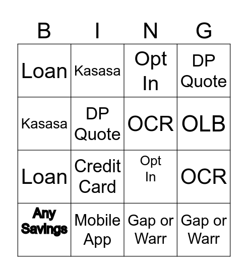 MMFCU Bingo Card