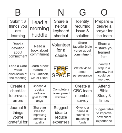 2026 CRC BINGO -- COMMITMENT Bingo Card