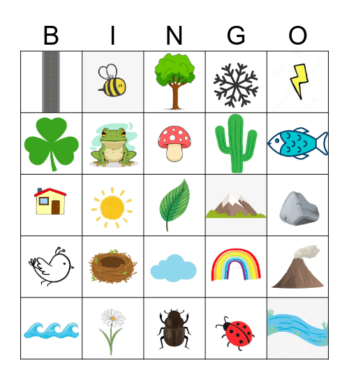Nature Bingo Card