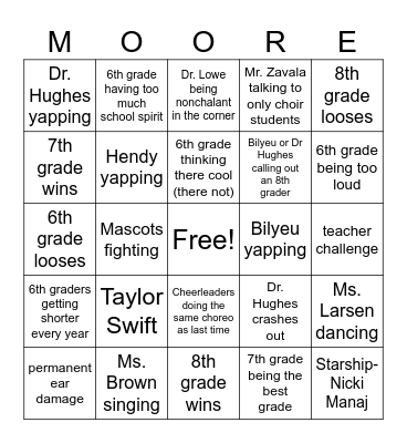 Incentive Day Bingo Card