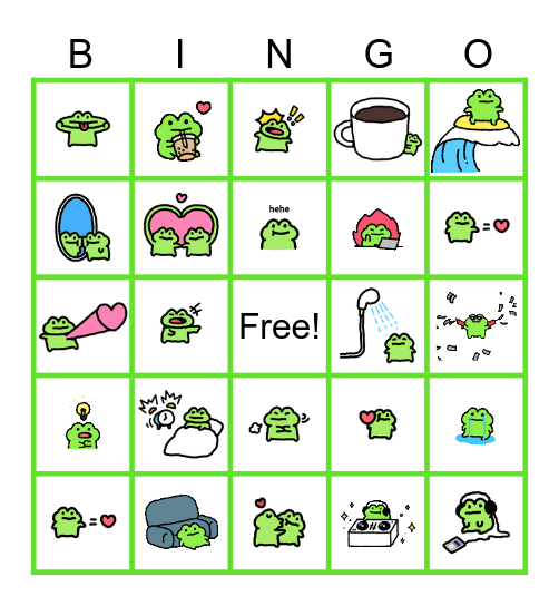 Hector the Frog! Bingo Card