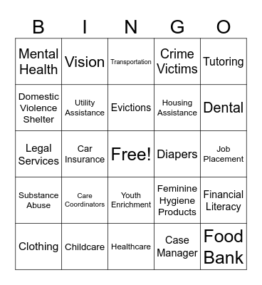 GROWWTH Resource Bingo Card