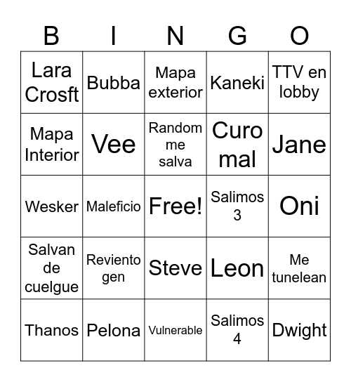 Bingo Card