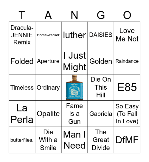 Today's Hits! Bingo Card