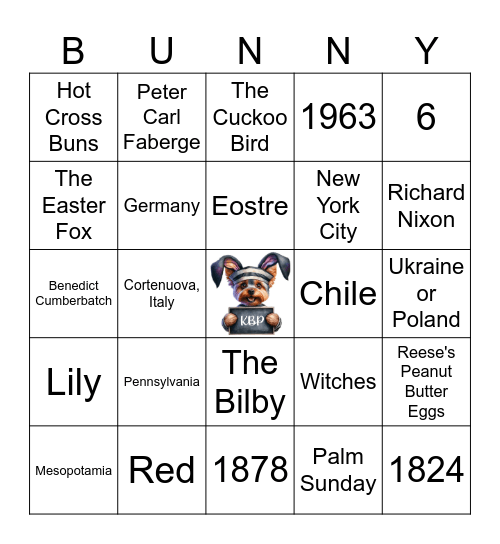 Easter Bingo Card