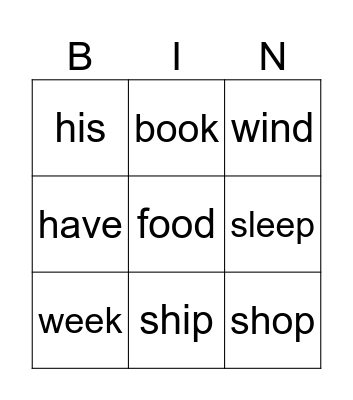 Miss D Bingo Card